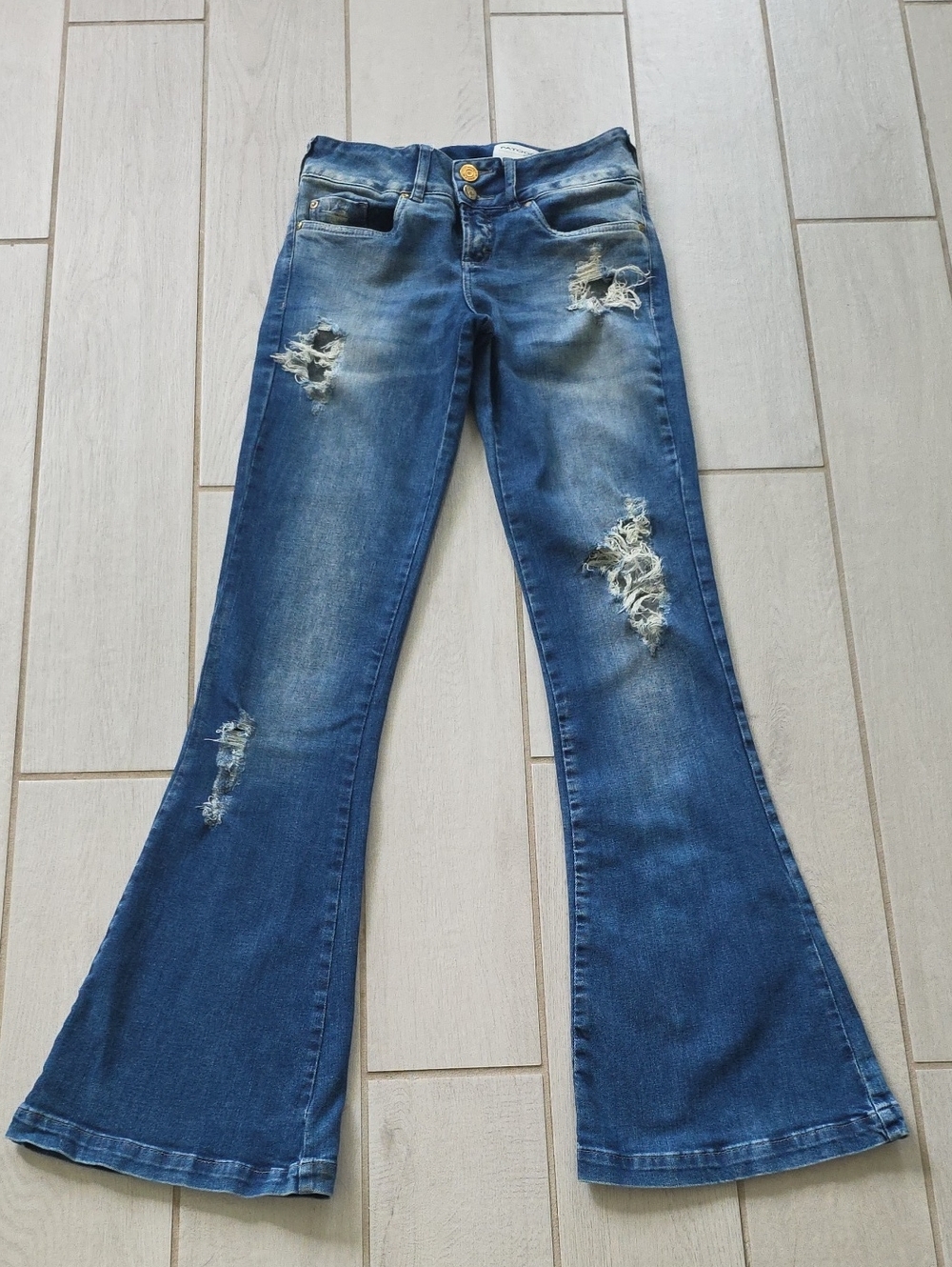 Women's Patoge Distressed Blue Jeans Size 40